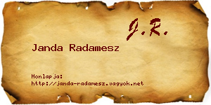 Janda Radamesz névjegykártya